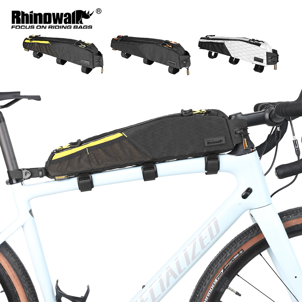 Cycling Journey - Rhinowalk จักรยานด้านบนกระเป๋ากันน้ํา 2.1L จักรยานกรอบด้านหน้ากระเป๋า Bikepacking กระเป๋าเดินทางจักรยานอุปกรณ์เสริมสําหรับ