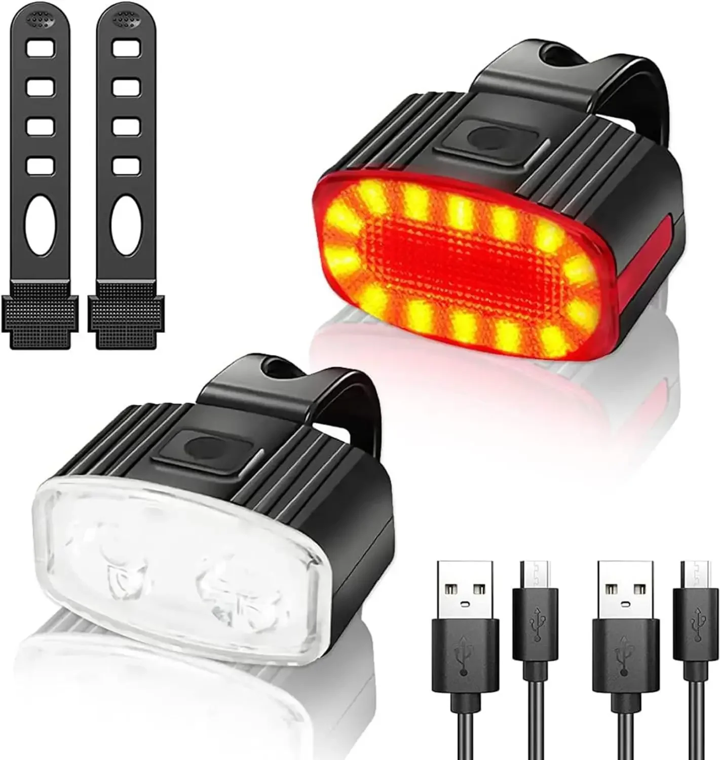 ชุดไฟหน้าจักรยานจักรยานไฟติดท้ - Bike Light Front Rear บทวิจารณ์และราคา